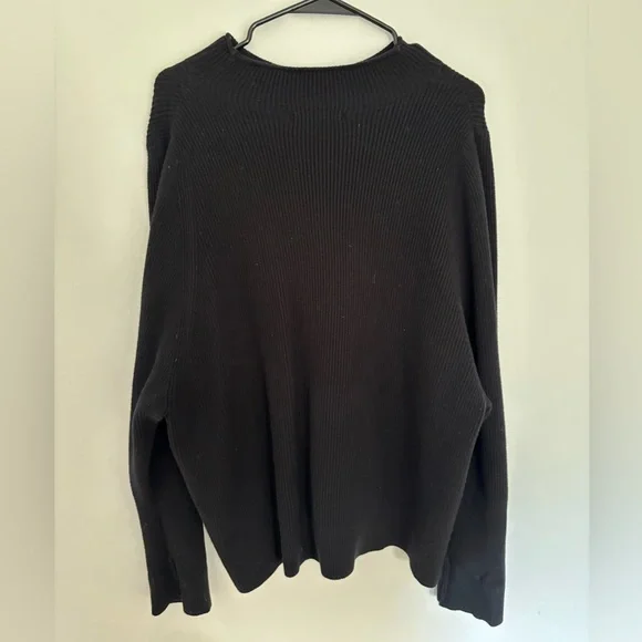 Banana Republic Factory Black Funnel Neck Ribbed Sweater Size XXL - Picture 6 of 11